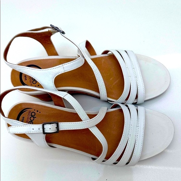 Abeo Loretta White Leather Orthotic Sandal: NWB - Picture 1 of 15